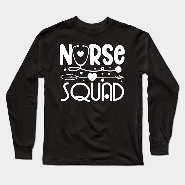 Nurse Squad Healthcare RN LPN CNA Nursing Long Sleeve T-Shirt by Salimkaxdew